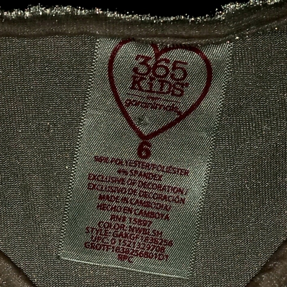 365 Kids "Royal" Sequin Velvety Pink Play Blouse Girls Sz 6 *paint stain See pix - Picture 3 of 7